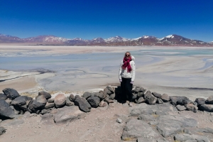 Julie ved Laguna Salar de Talar