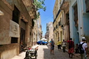 En typisk gade i det gamle Havana